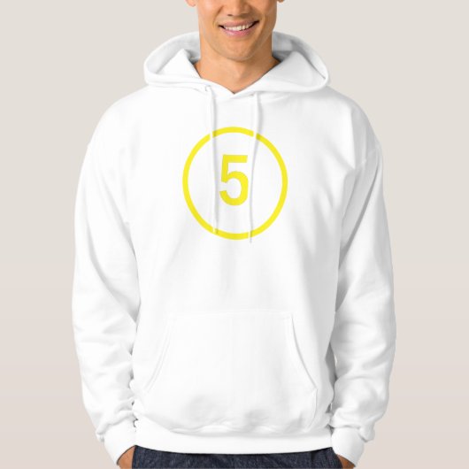 円の中の数字5 パーカ (正面)
