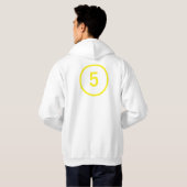 円の中の数字5 パーカ (裏面フル)