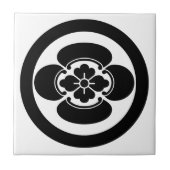 円の中の木工 タイル (正面)