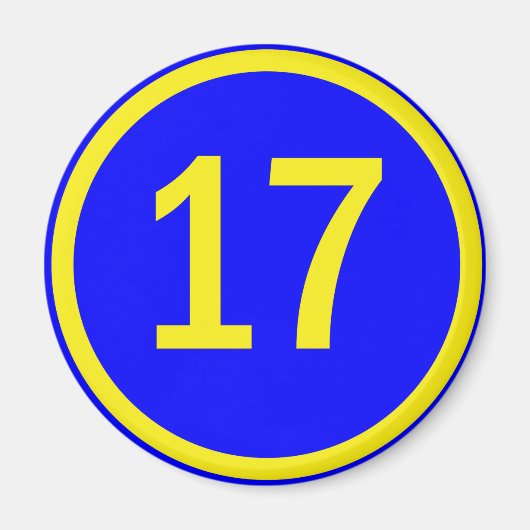 円の中の17 マグネット (正面)