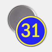 円の中の31番 マグネット (正面/裏面)