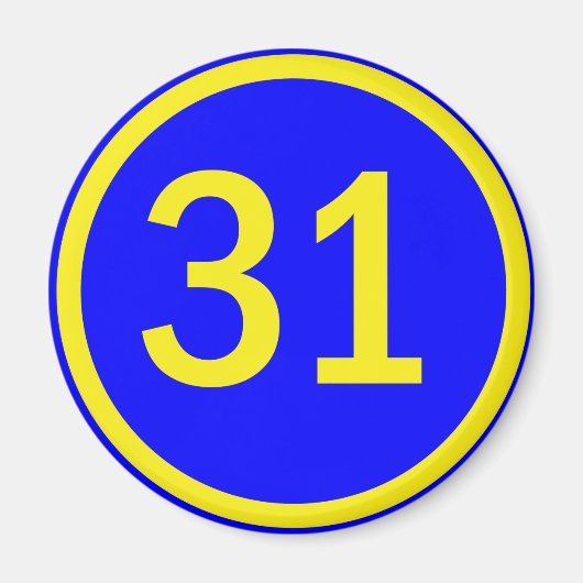 円の中の31番 マグネット (正面)