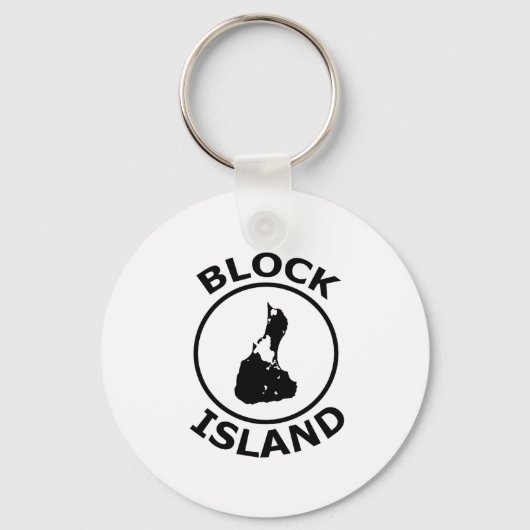 円の内側のブロック島の形状 キーホルダー (正面)