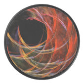 円の分割抽象芸術アート アイスホッケーパック (正面)