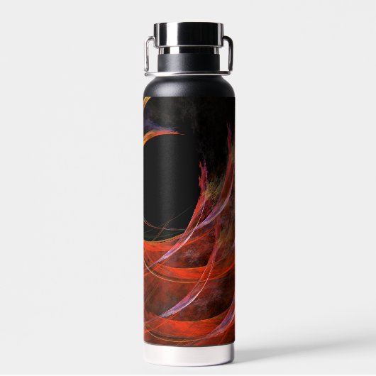 円の分割抽象芸術アート ウォーターボトル (背面)