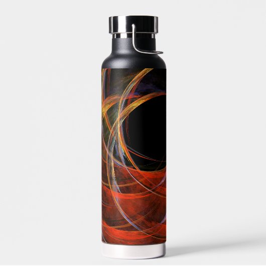 円の分割抽象芸術アート ウォーターボトル (左面)
