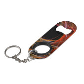 円の分割抽象芸術アート キーホルダー栓抜き (正面アングル)