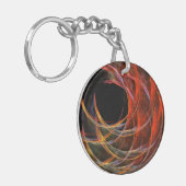 円の分割抽象芸術アート キーホルダー (正面左)