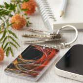 円の分割抽象芸術アート キーホルダー (正面右)