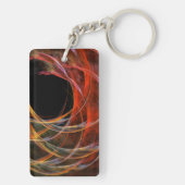 円の分割抽象芸術アート キーホルダー (裏面)