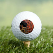 円の分割抽象芸術アート ゴルフボール (インサイチュ 木)