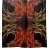 円の分割抽象芸術アート シャワーカーテン (正面)