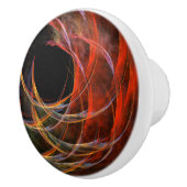 円の分割抽象芸術アート セラミックノブ (右)