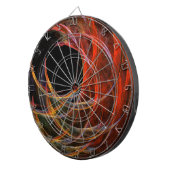 円の分割抽象芸術アート ダーツボード (正面右)