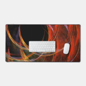 円の分割抽象芸術アート デスクマット (キーボード&マウス)