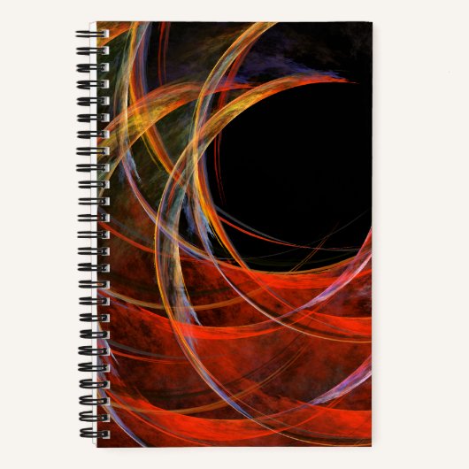 円の分割抽象芸術アート ノートブック (正面)
