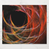 円の分割抽象芸術アート ビールラベル (シングルラベル)