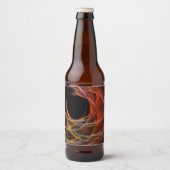 円の分割抽象芸術アート ビールラベル (正面)