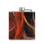 円の分割抽象芸術アート フラスク (裏面)