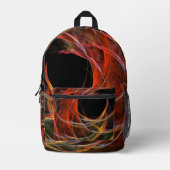 円の分割抽象芸術アート プリントバックパック (正面)