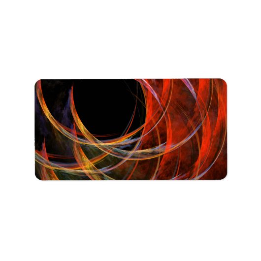 円の分割抽象芸術アート ラベル (正面)