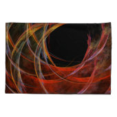 円の分割抽象芸術アート 枕カバー (裏面)