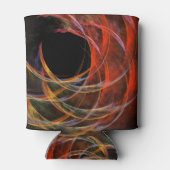 円の分割抽象芸術アート 缶クーラー (裏面)