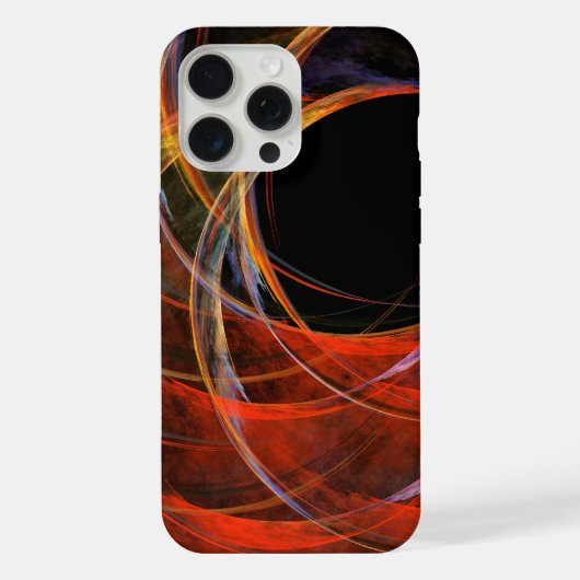 円の分割抽象芸術アート iPhoneケース (裏面)