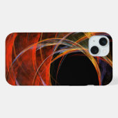 円の分割抽象芸術アート iPhoneケース (裏面横)