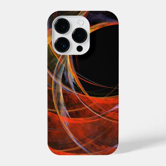 円の分割抽象芸術アート iPhoneケース (裏面)