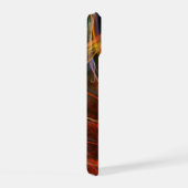 円の分割抽象芸術アート iPhone 15ケース (右側面)