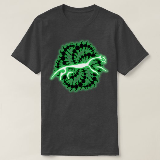 円の切り抜きつながり Tシャツ (デザイン正面)