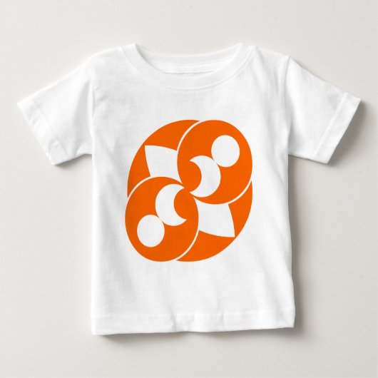 円の切り抜き03 ベビーTシャツ (正面)