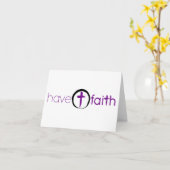 円の十字との信頼のNotecardの紫色を持って下さい カード (黄色い花)