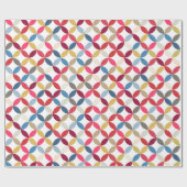 円の四分の一の多彩でパターン(の模様が)あるな覆い ラッピングペーパー (フラット)