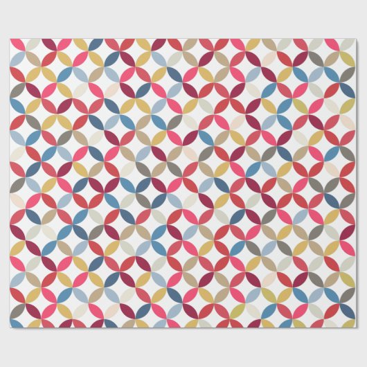 円の四分の一の多彩でパターン(の模様が)あるな覆い ラッピングペーパー (フラット)