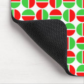 円の回転 – 赤と緑 マウスパッド (コーナー)