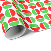 円の回転 – 赤と緑 ラッピングペーパー (ロールコーナー)