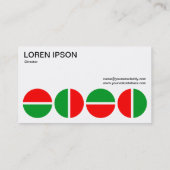 円の回転 – 赤と緑 名刺 (裏面)