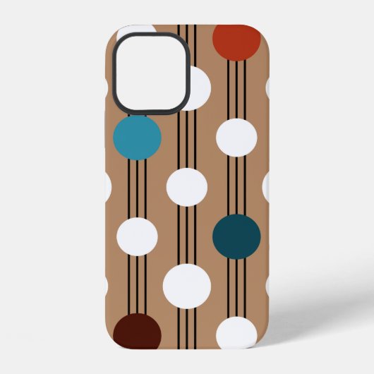 円の幾何学模様 シームレス iPhoneケース (裏面)