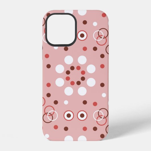 円の幾何学模様 シームレス iPhoneケース (裏面)