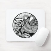 円の抽象的なZendala マウスパッド (マウス)