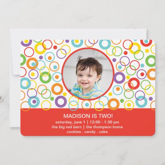 円の招待状 招待状 (正面)