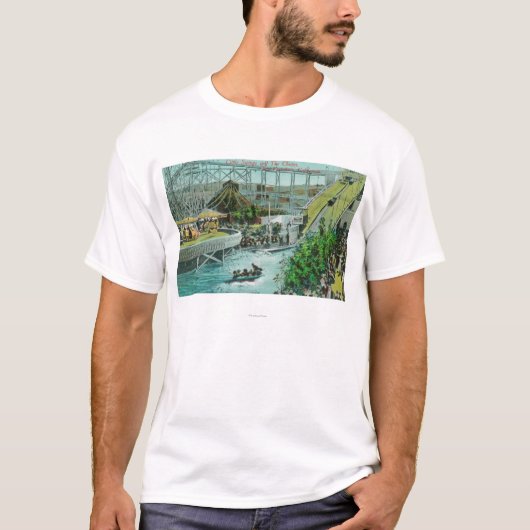 円の振動およびシュートの眺め Tシャツ (正面)