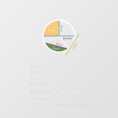 円の数式参照白いチョークのジオメトリ ウィンドウサイン (シート)