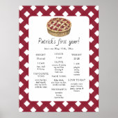 円の最初の誕生日マイルストーン誕生日 ポスター (正面)