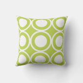 円の格子キーウィ クッション (裏面)