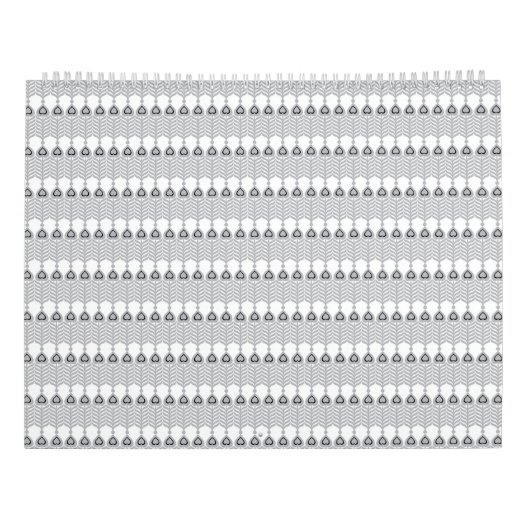 円の模様のある白い背景 カレンダー (裏面)