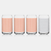 円の模様のある白い背景 ガラス缶 (正面)