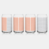 円の模様のある白い背景 ガラス缶 (左)